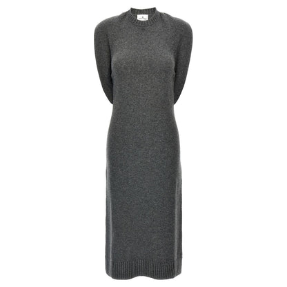 Courrèges Gray Wool Midi Dress
