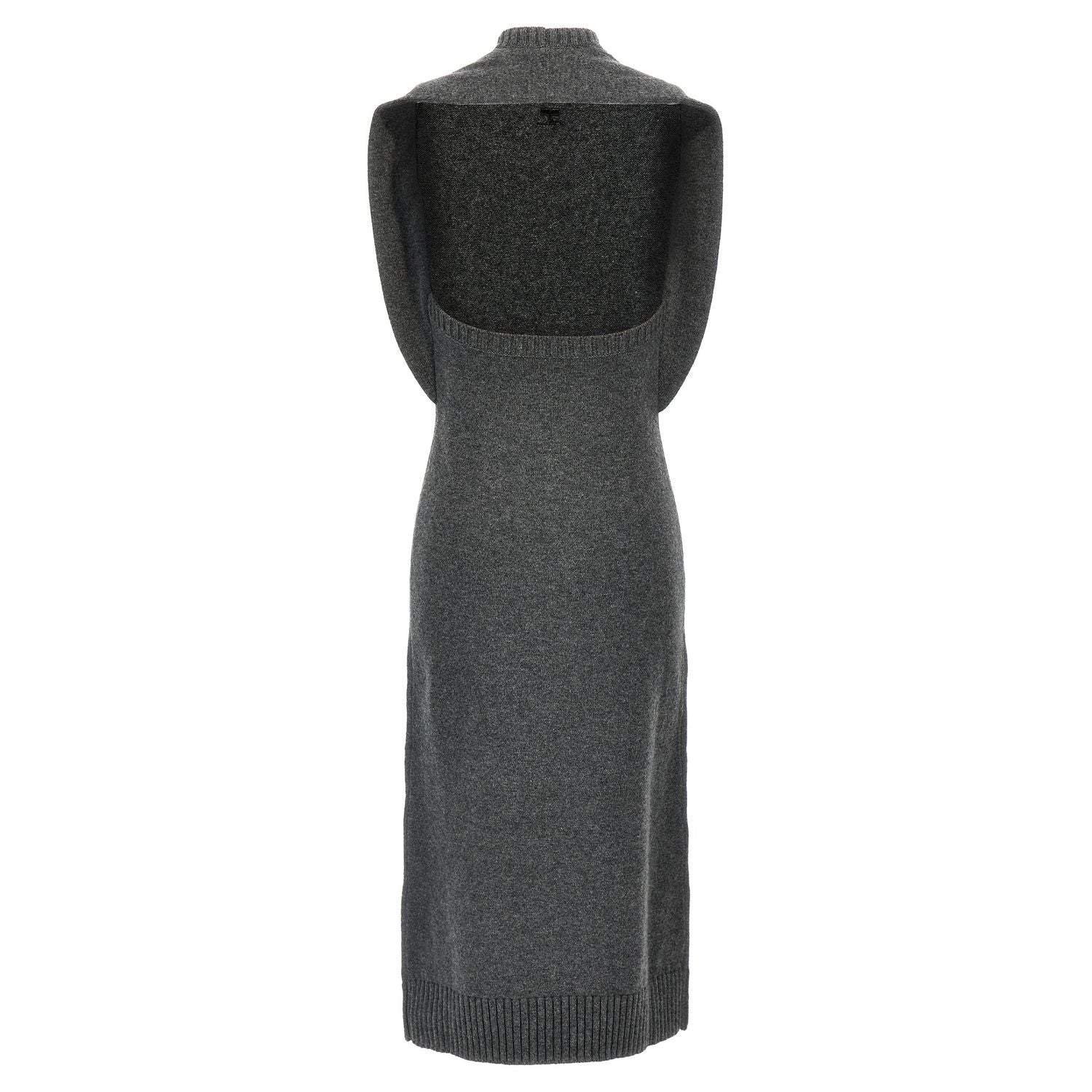 Courrèges Gray Wool Midi Dress