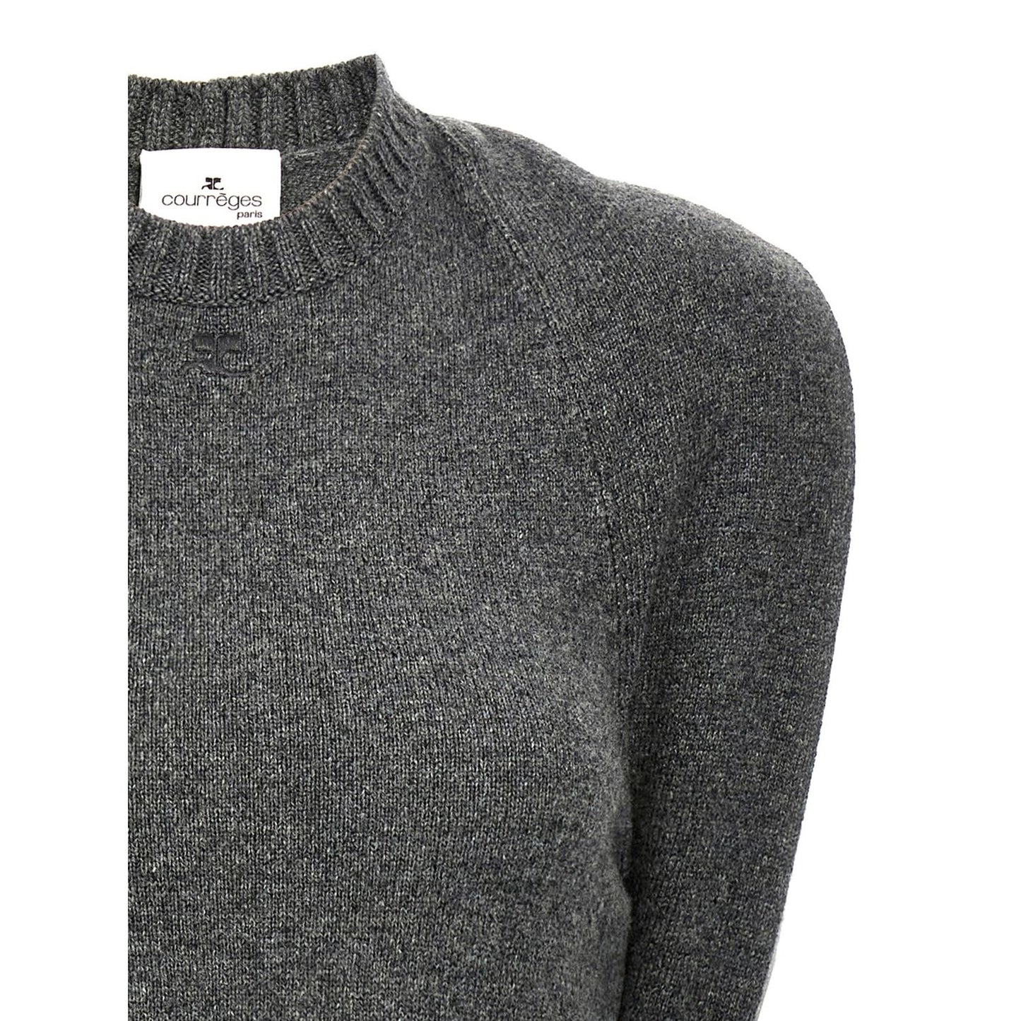 Courrèges Gray Wool Midi Dress