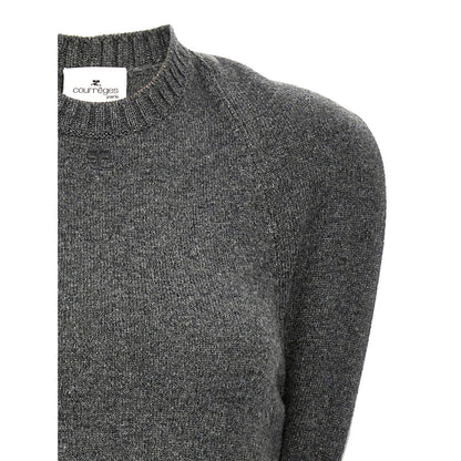 Courrèges Gray Wool Midi Dress