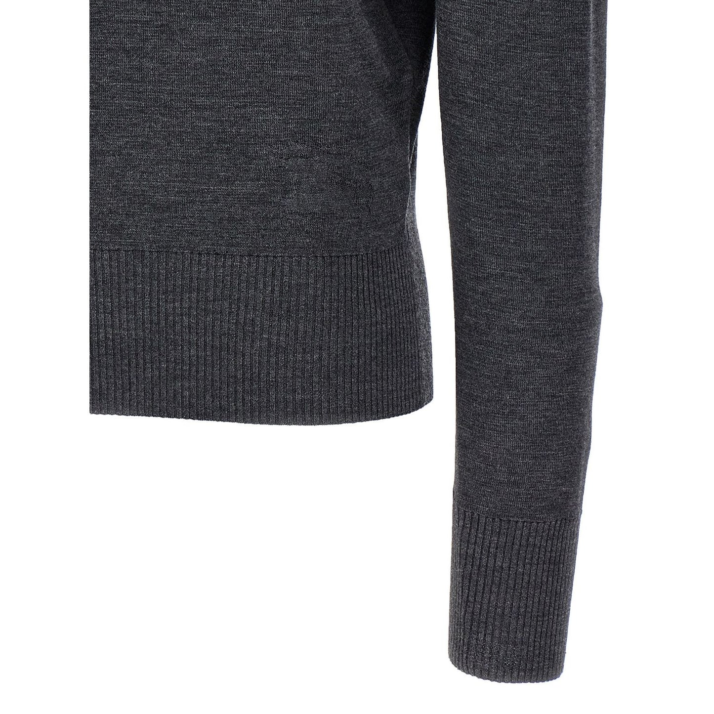 Burberry Gray Wool Cardigan