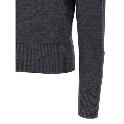Burberry Gray Wool Cardigan