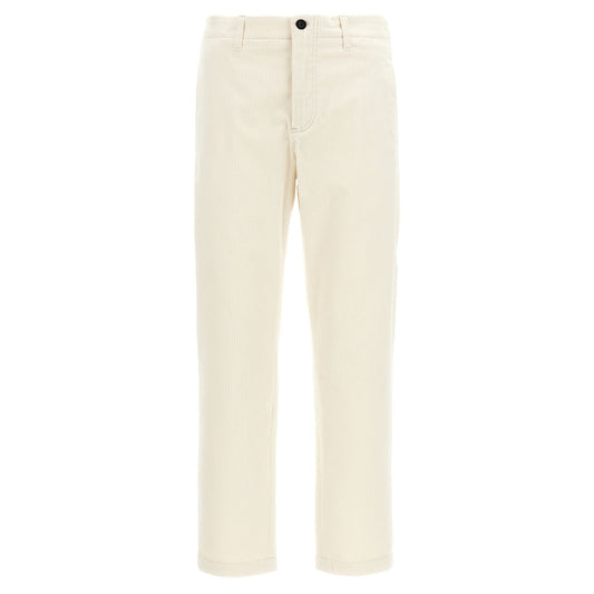 Department 5 White Cotton Casual Pants