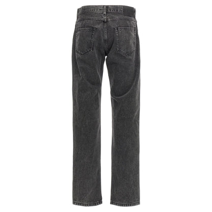Alexander McQueen Black Cotton Straight-Leg Jeans