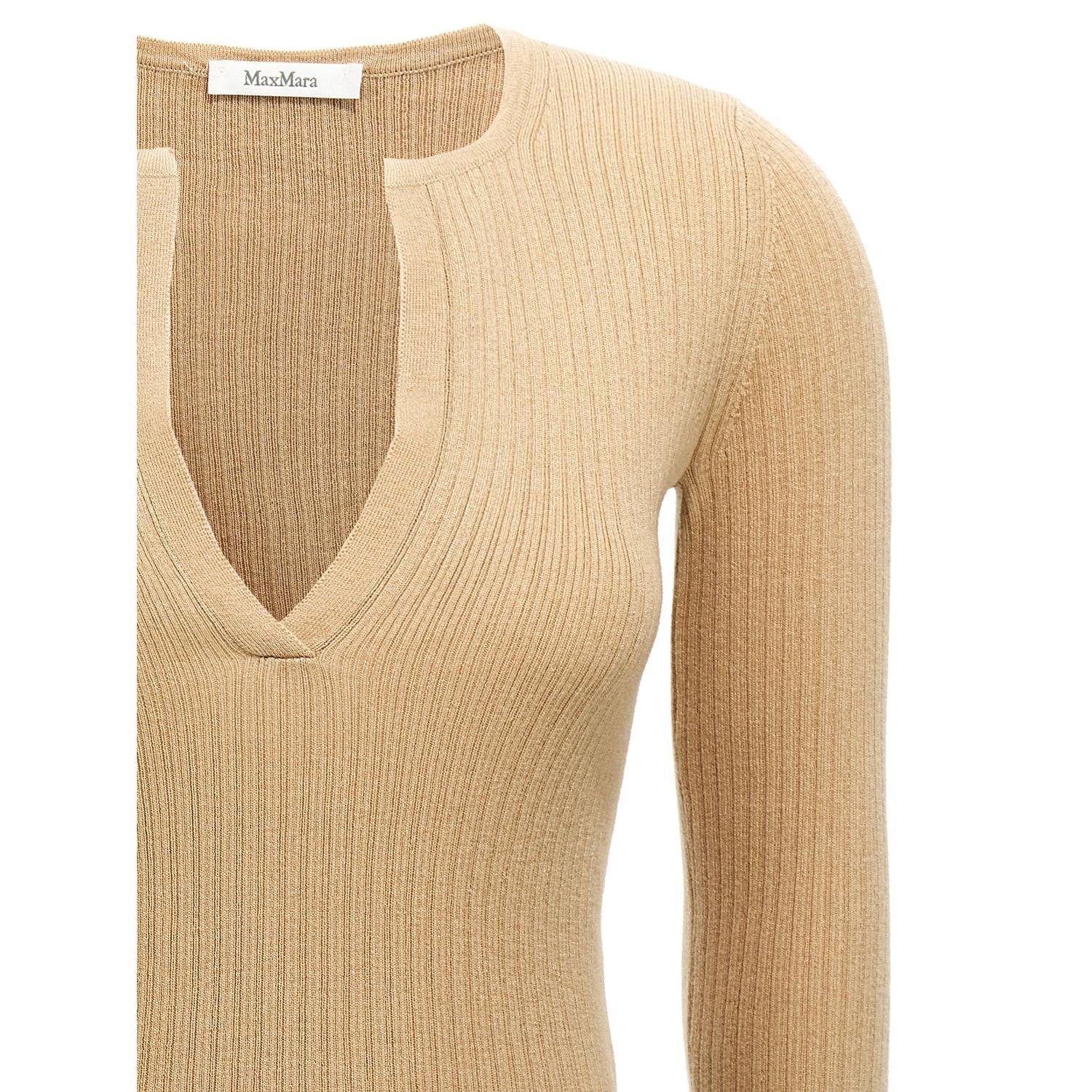 Max Mara Beige Silk Cardigan