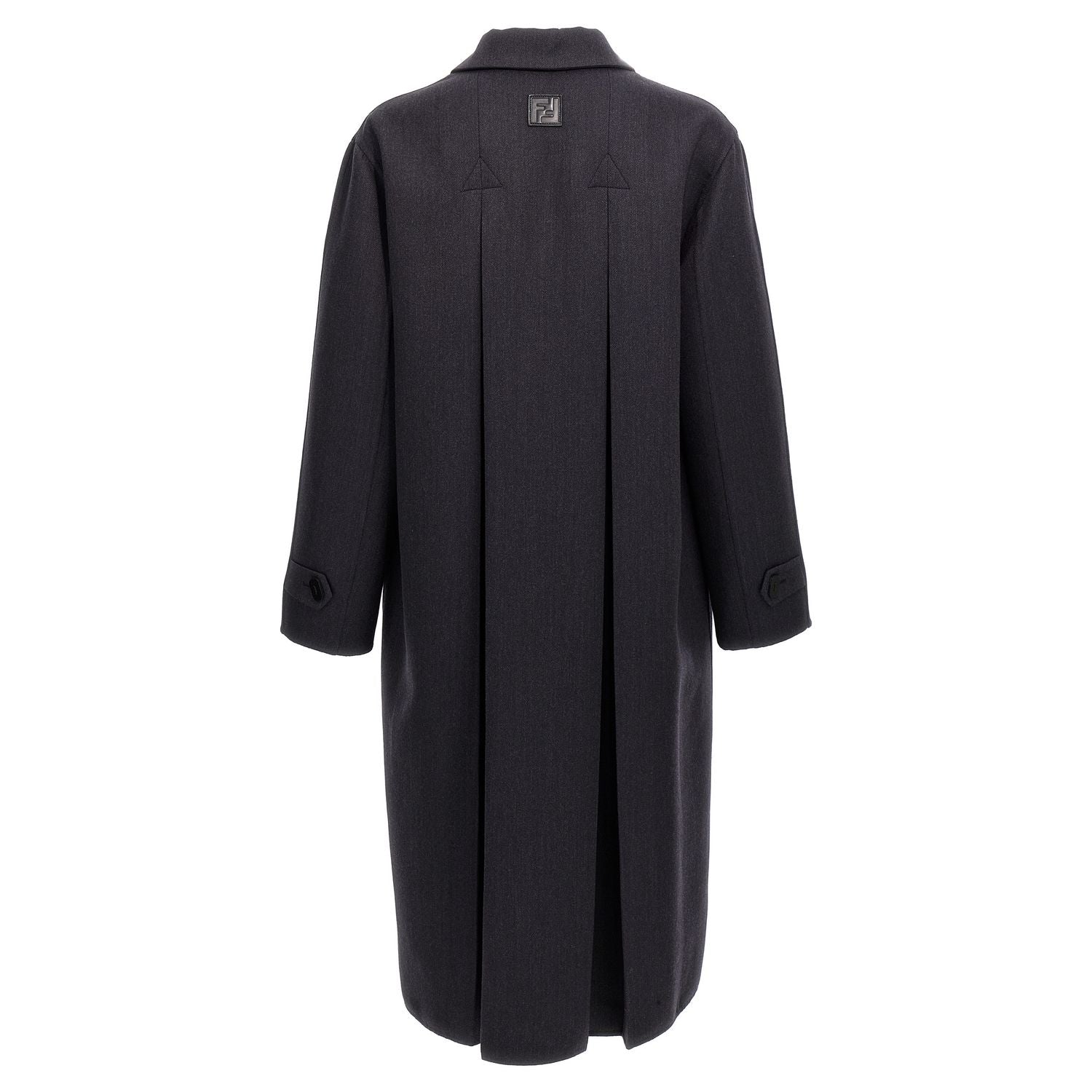 Fendi Blue Virgin Wool Coat