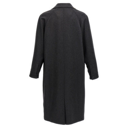 Fendi Gray Cashmere Coat