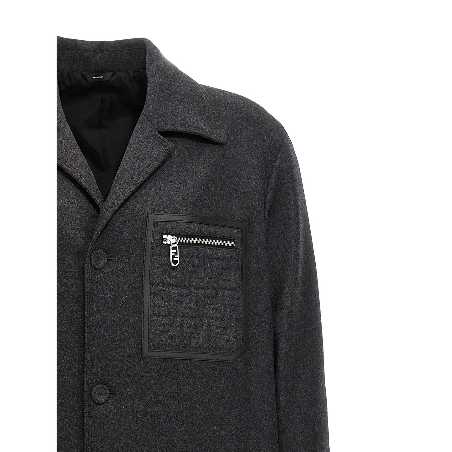 Fendi Gray Cashmere Coat