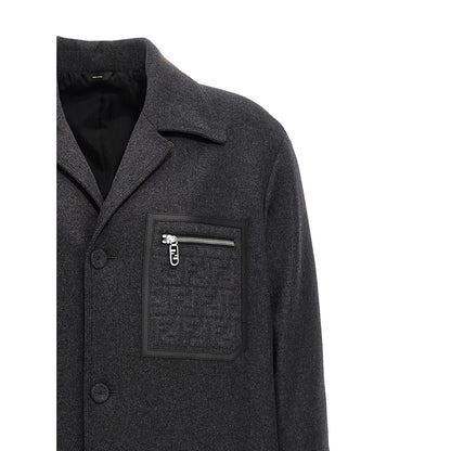 Fendi Gray Cashmere Coat