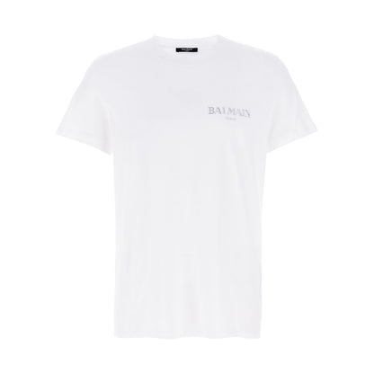 Balmain White Organic Cotton T-Shirt