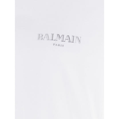 Balmain White Organic Cotton T-Shirt