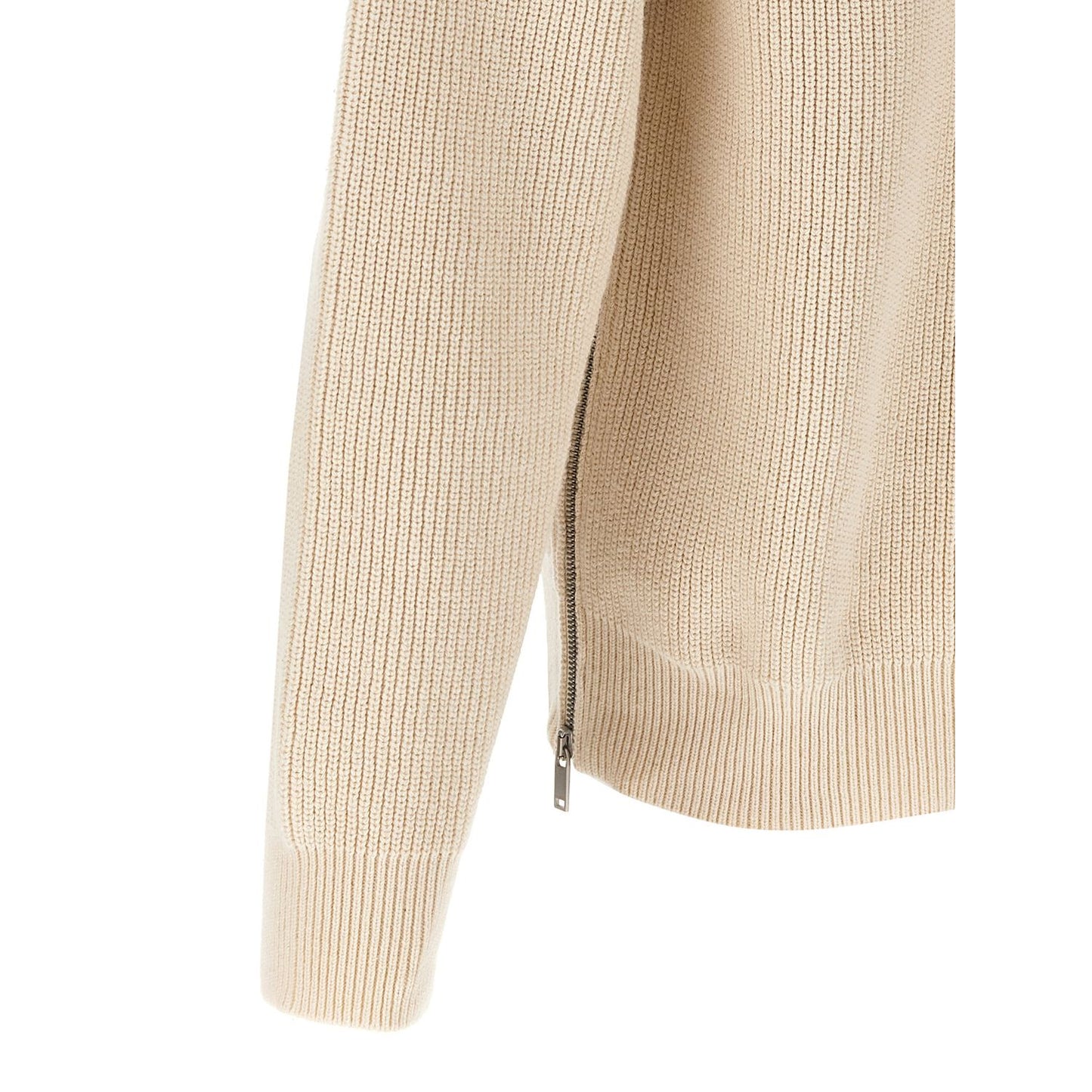 Jil Sander Beige Cotton Cardigan