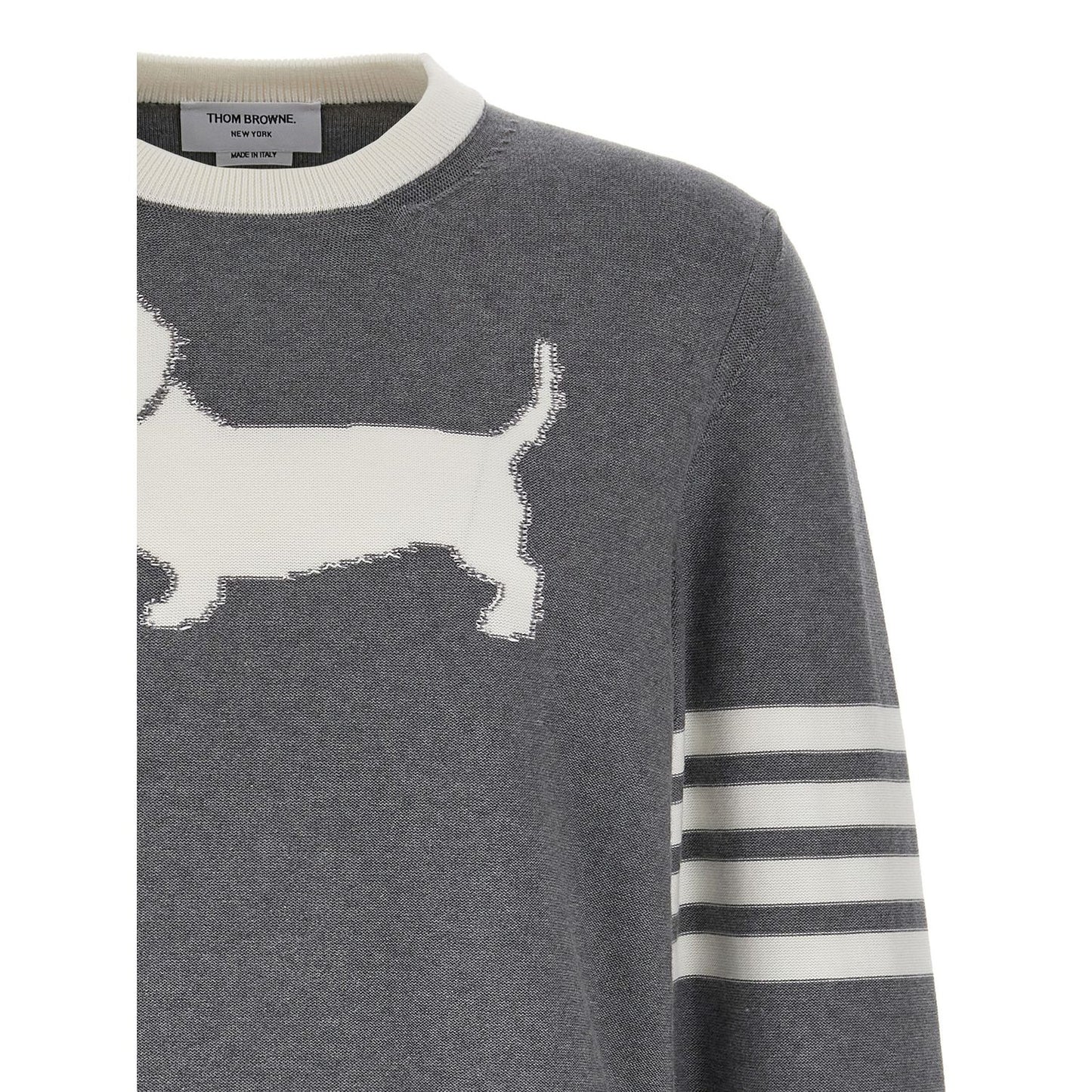 Thom Browne Gray Cotton Cardigan