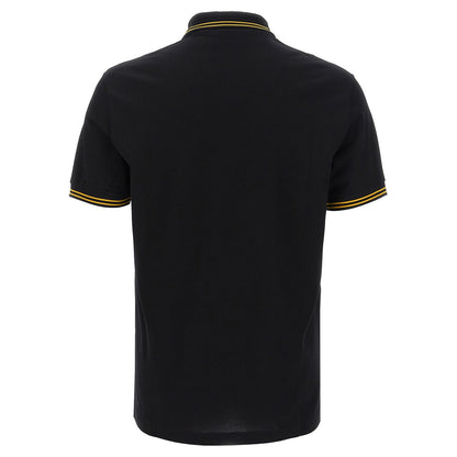 Versace Black Cotton Polo Shirt