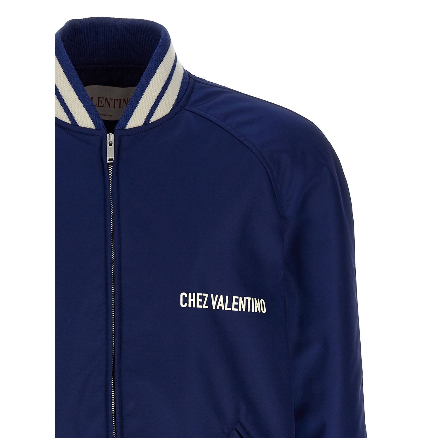 Valentino Garavani Blue Polyamide Bomber