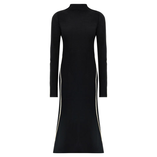 Sportmax Bicolor Viscose Midi Dress