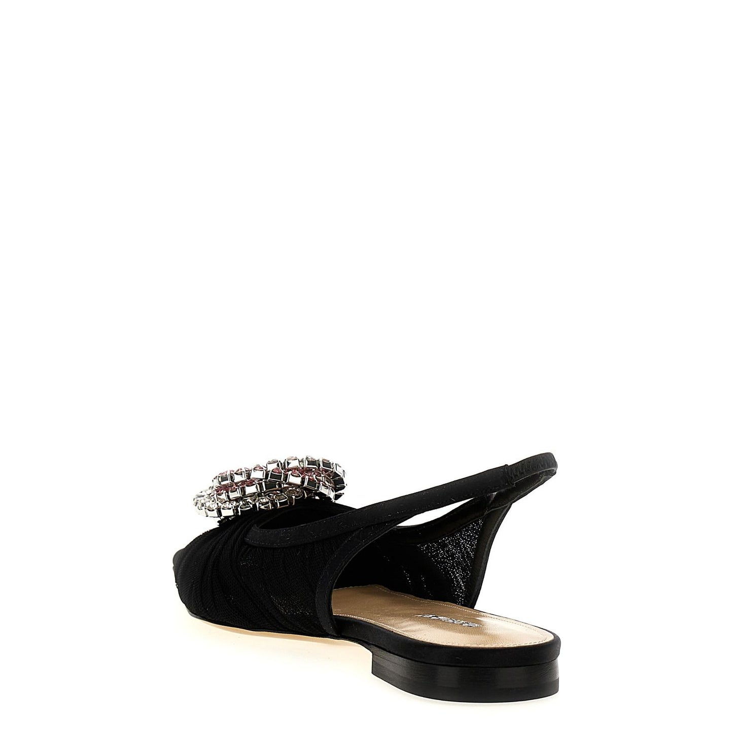 MACH & MACH Black Polyamide Ballet Flats