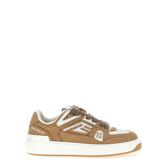Balmain Beige Polyester Low Top Sneakers