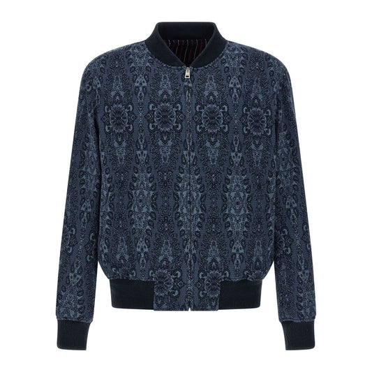 Etro Blue Cotton Bomber