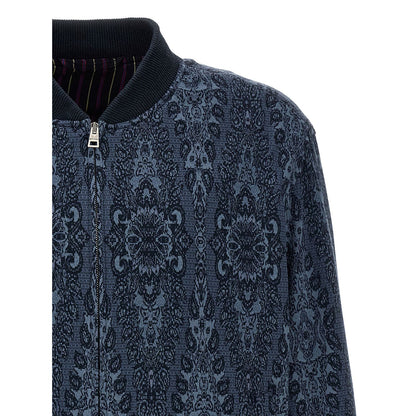 Etro Blue Cotton Bomber