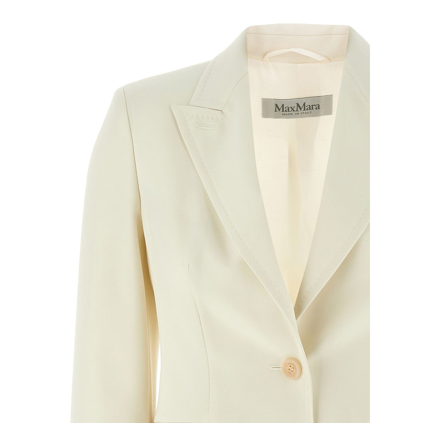 Max Mara White Virgin Wool Blazer