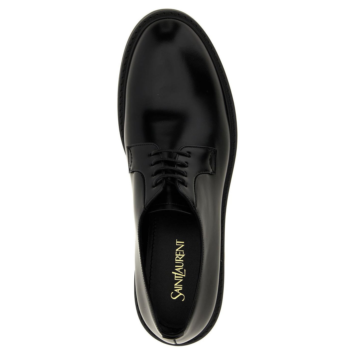 Saint Laurent Black Lamb Leather Oxfords And Derbies