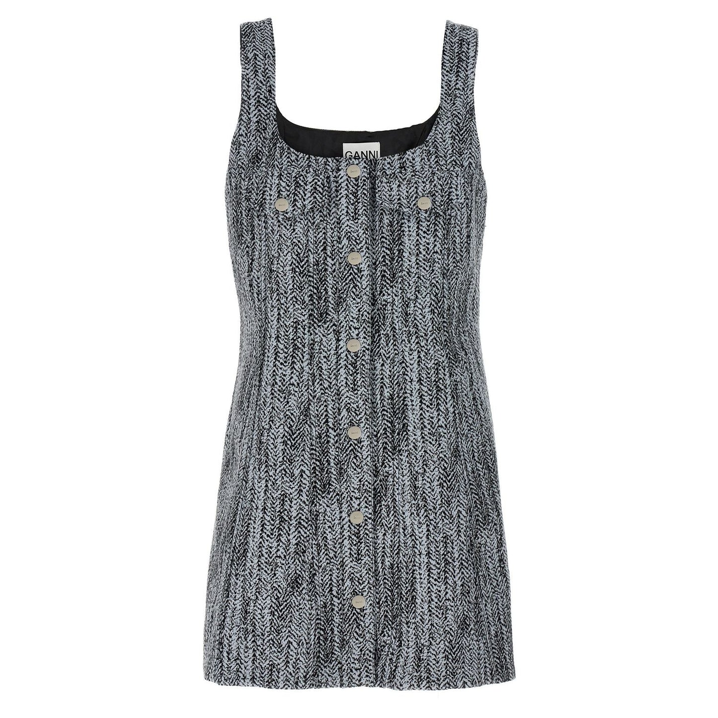 Ganni Multicolor Cotton Short Dress