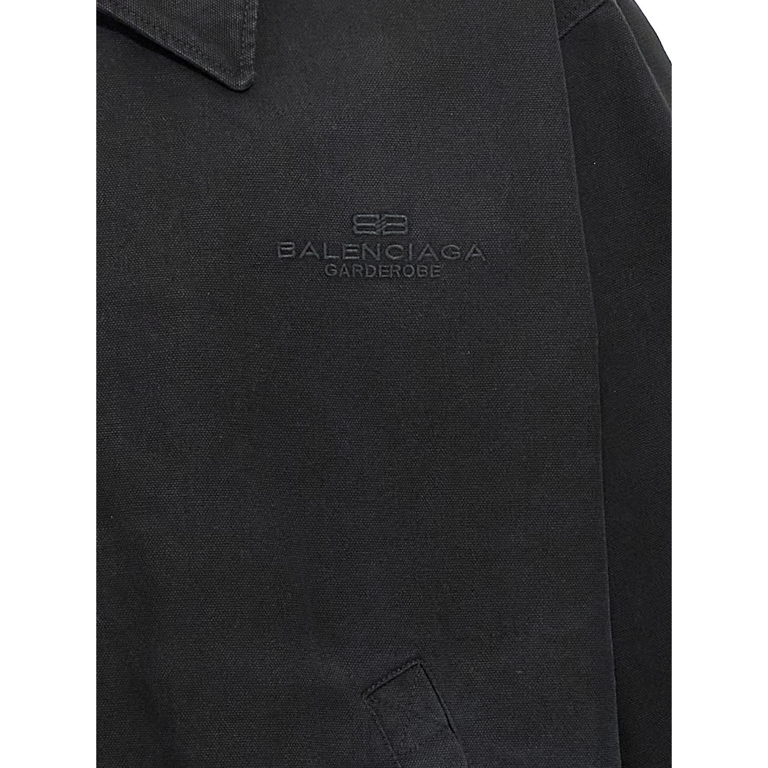 Balenciaga Black Cotton Full-Length Jacket