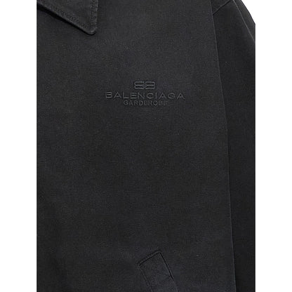 Balenciaga Black Cotton Full-Length Jacket