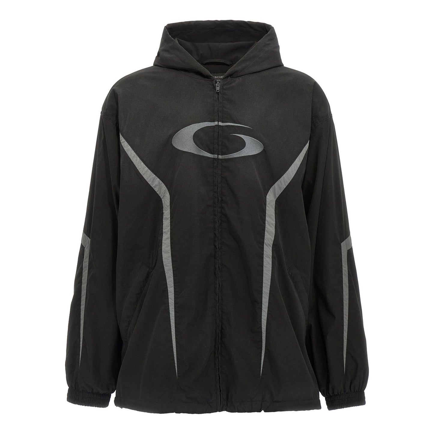 Balenciaga Black Polyester Shell Jacket