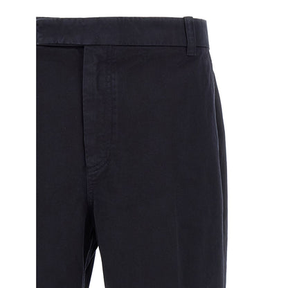 Thom Browne Blue Cotton Casual Pants