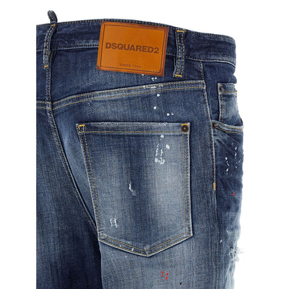 Dsquared² Blue Cotton Relaxed Fit Jeans