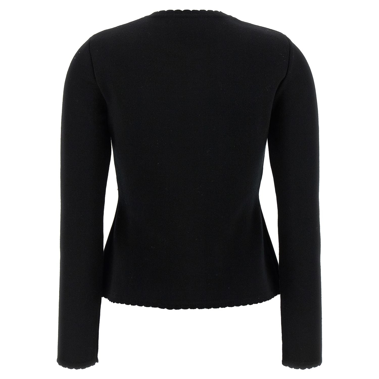 Moschino Black Virgin Wool Cardigan