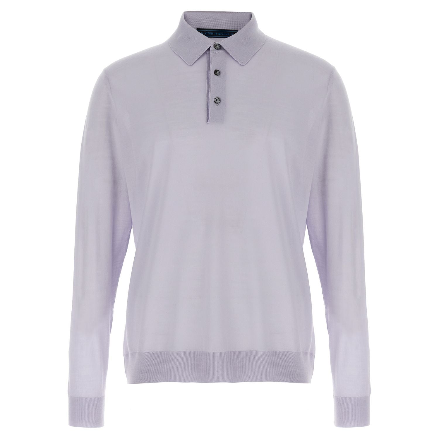 Kiton Blue Wool Polo Shirt