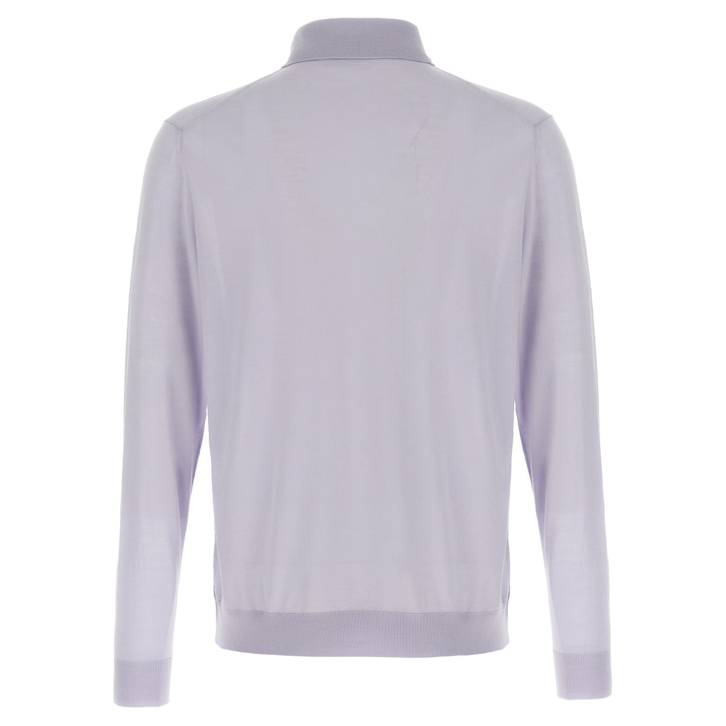 Kiton Blue Wool Polo Shirt