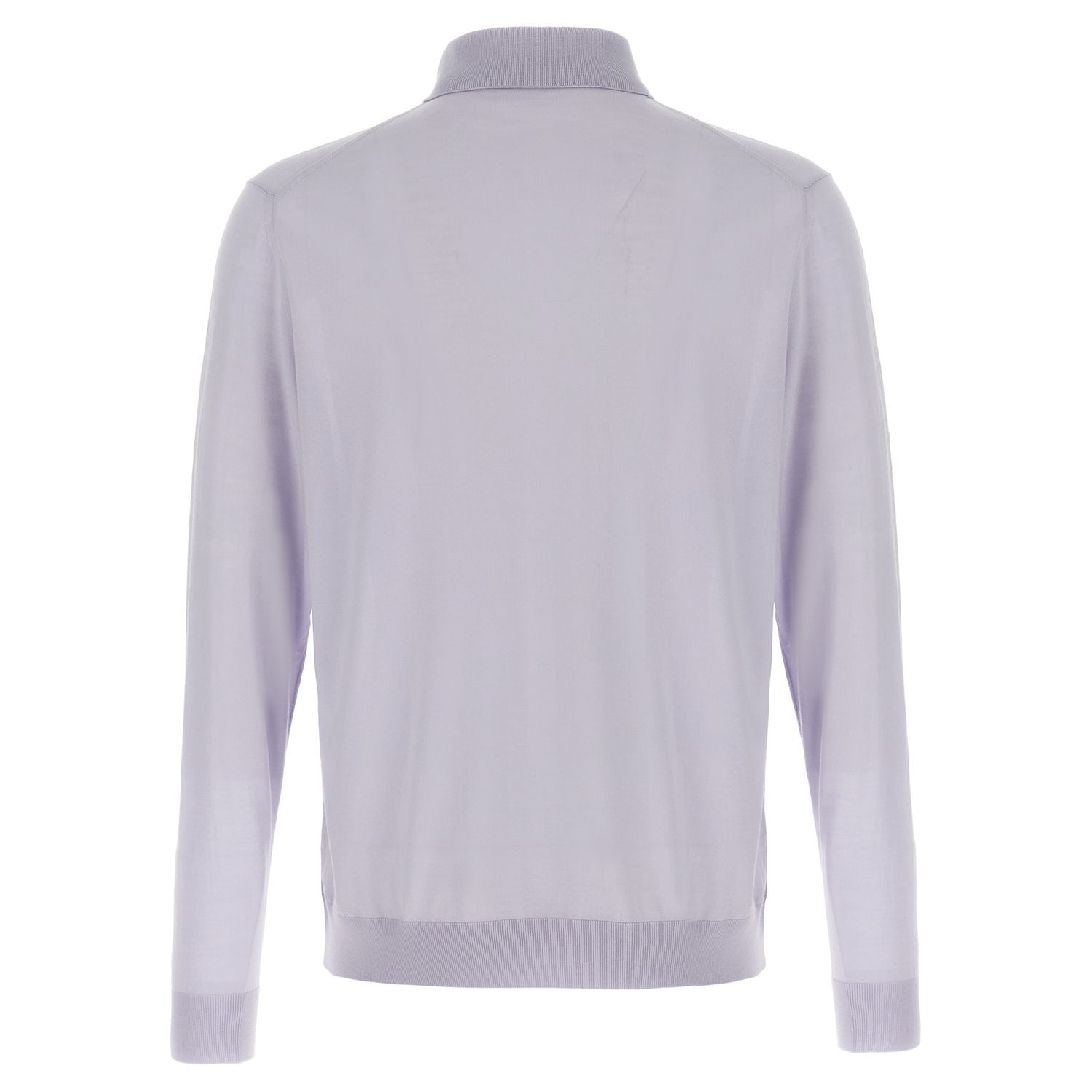 Kiton Blue Wool Polo Shirt