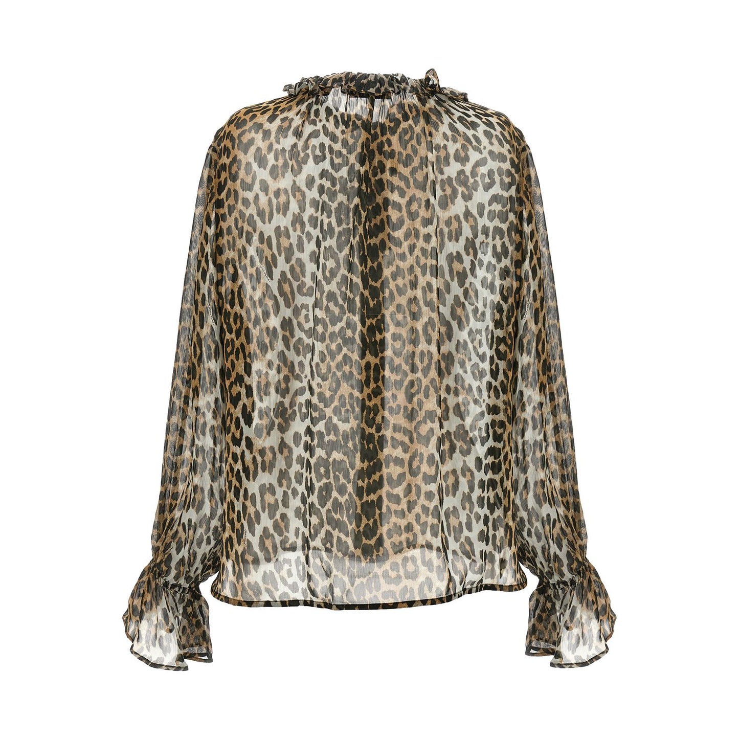 Ganni Brown Viscose Blouse