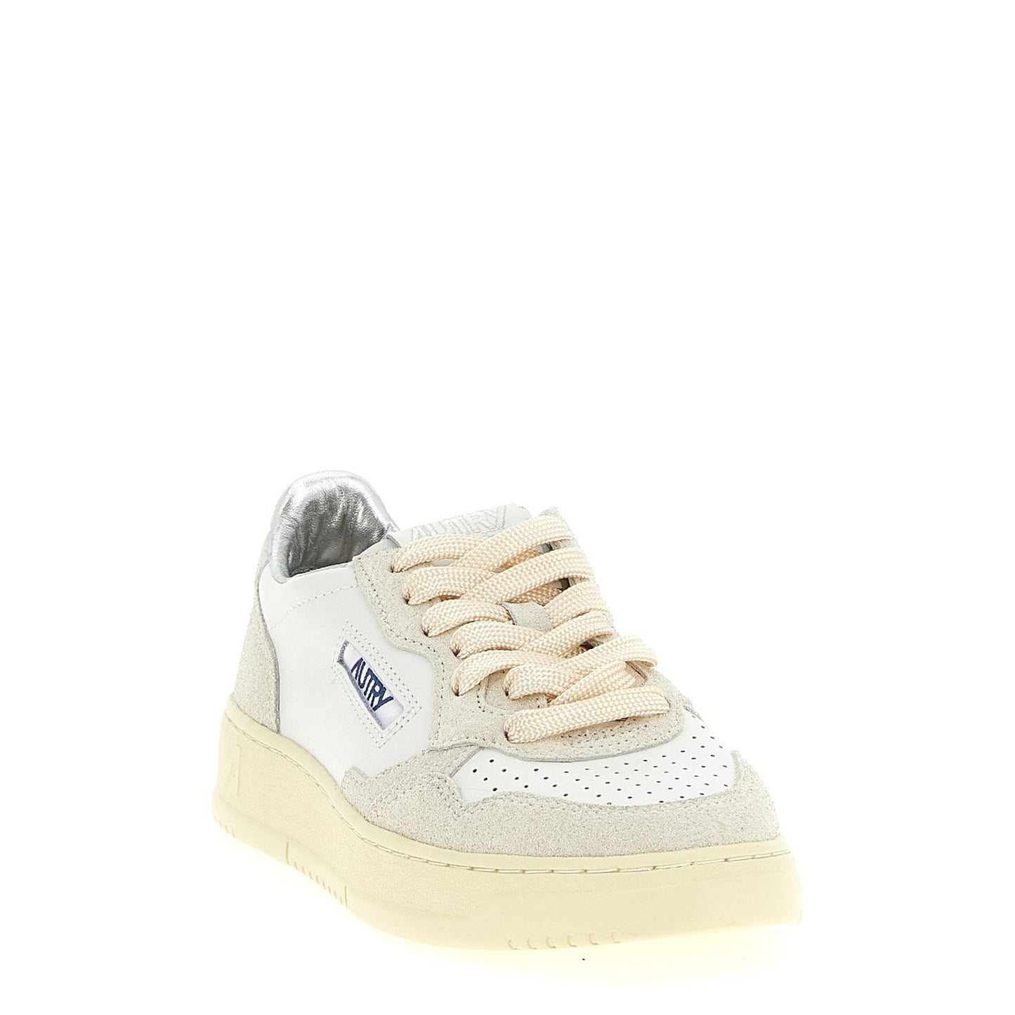 Autry Beige Cowhide Low Top Sneakers