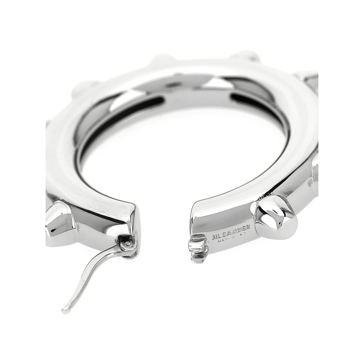 Jil Sander Silver Brass Earrings
