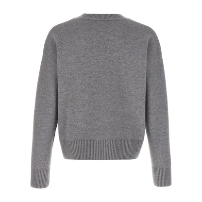 Ami Paris Gray Wool Cardigan