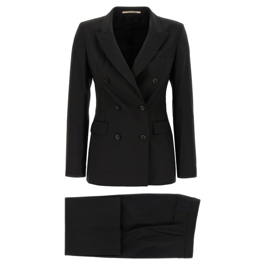 Tagliatore Black Virgin Wool Two-Piece Suit