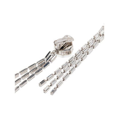 Alessandra Rich Silver Glass Earrings
