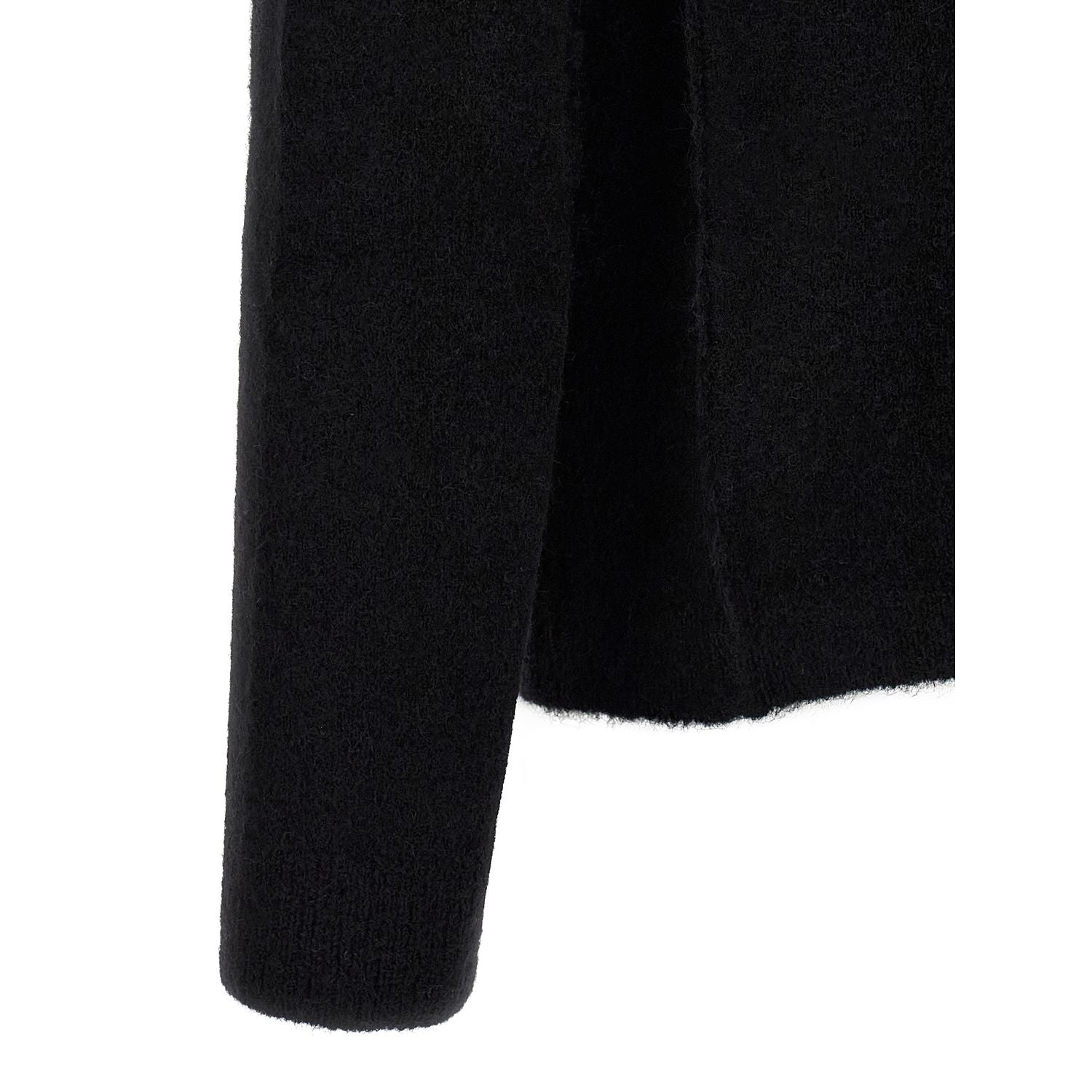 Rick Owens Black Wool Cardigan