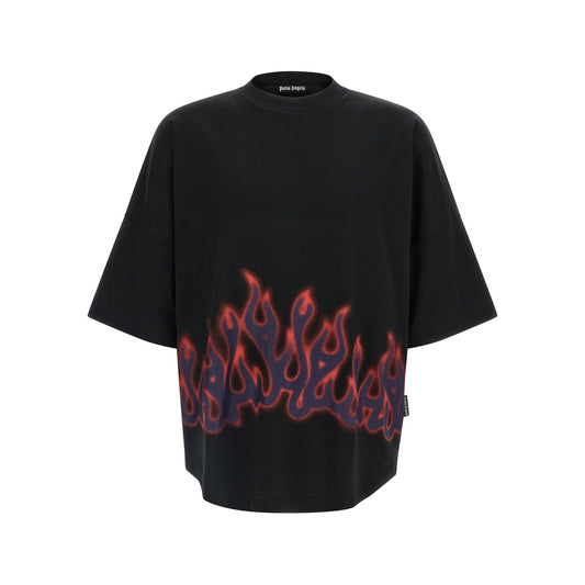 Palm Angels Black Cotton T-Shirt