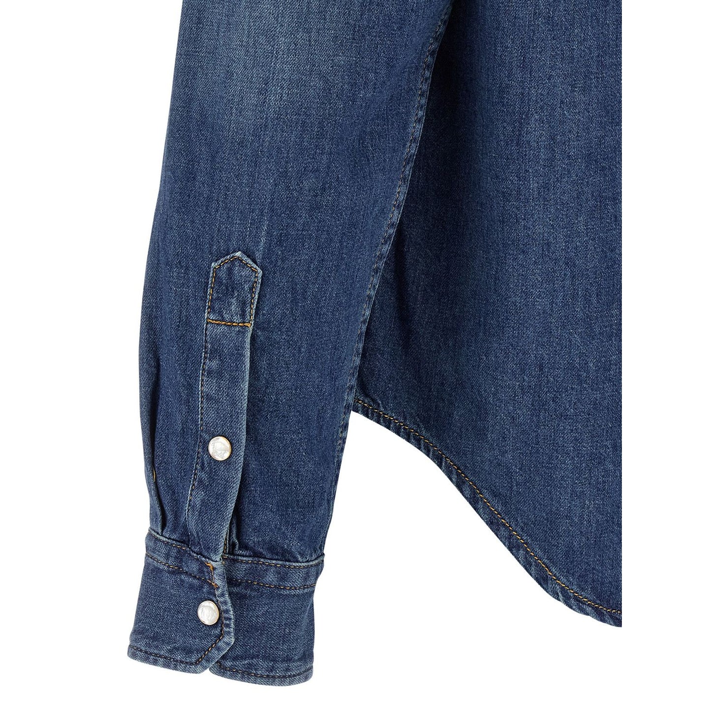 Versace Blue Cotton Blouse