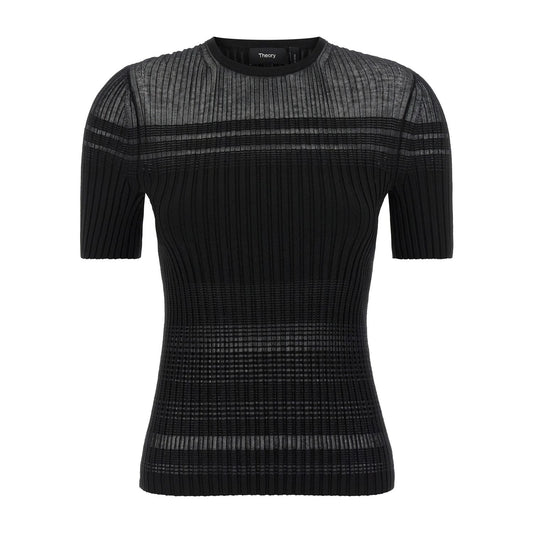 Theory Black Viscose T-Shirt