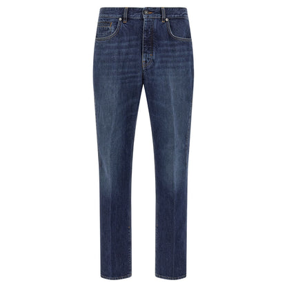 Givenchy Blue Cotton Straight-Leg Jeans