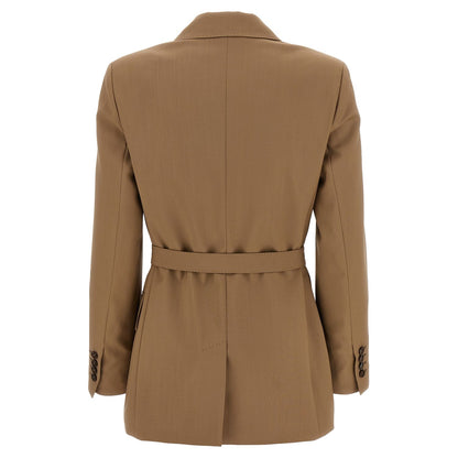 Max Mara Brown Virgin Wool Blazer