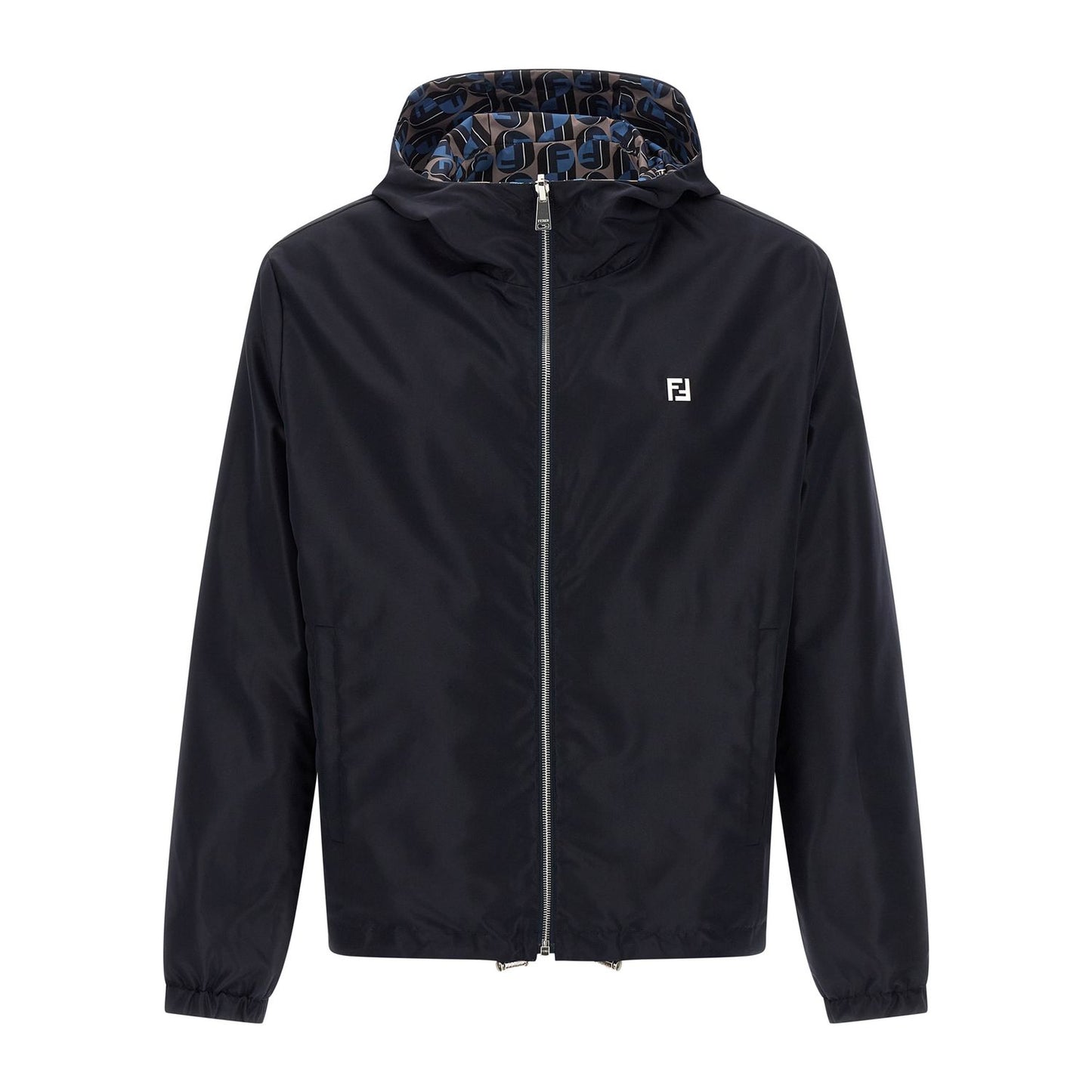Fendi Blue Polyester Shell Jacket