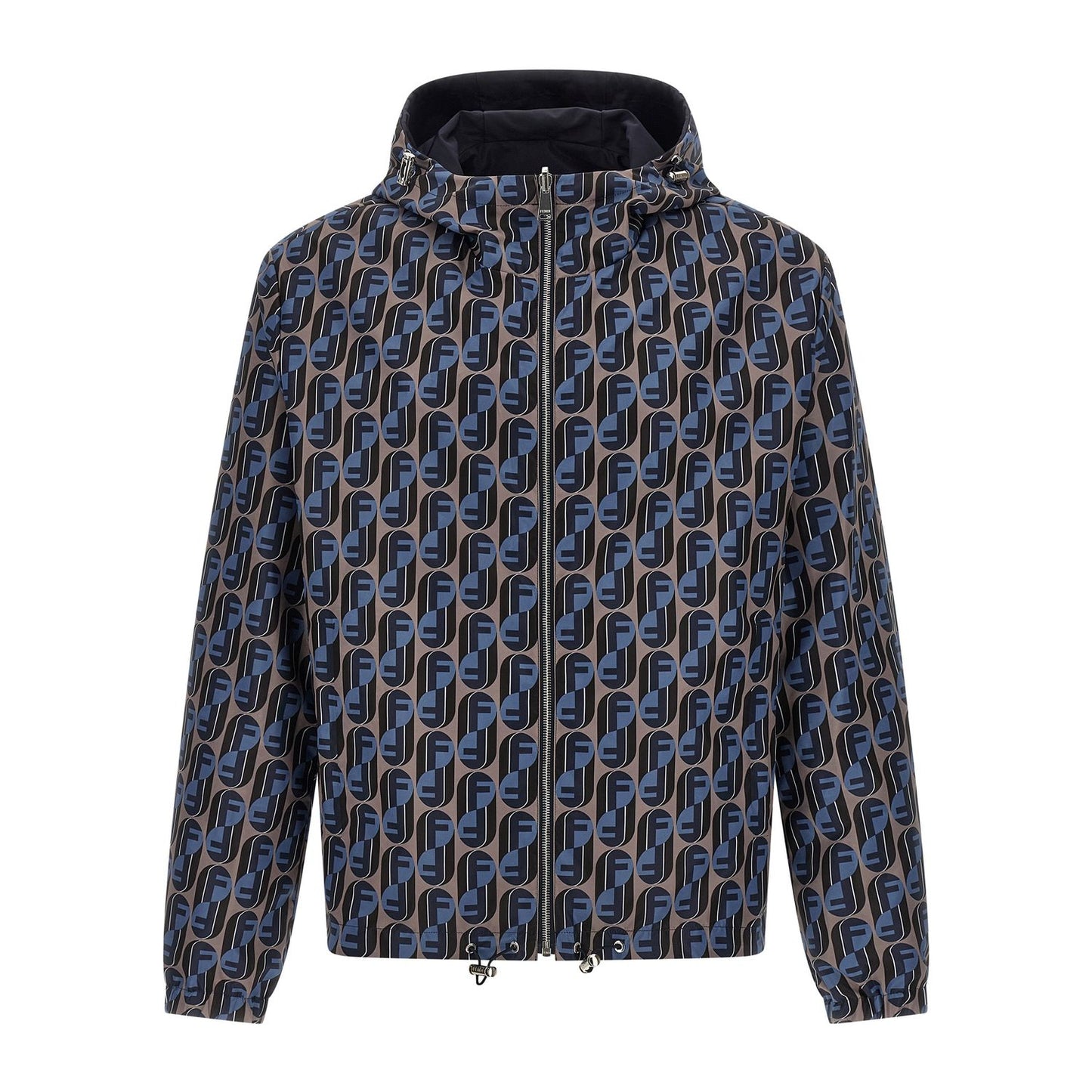 Fendi Blue Polyester Shell Jacket